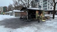 Edestä palanut vihreä vetykioski.