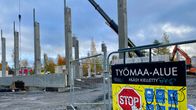 Kuntokeskus Energyn uuden kuntokeskuksen rakennustyömaa Kuopion Petosella lokakuussa 2025.