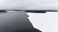 is och öppet hav fotat från luften i Skärgårdshavet.