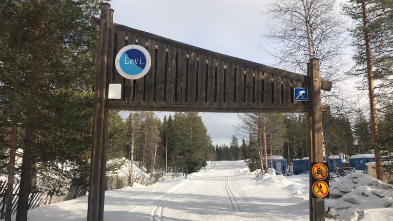 Latu Kittilän levillä