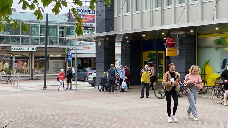 Näkymä Heinolan keskustasta 20.5.2021