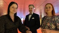 Oulualsien Kure-vaatelan yrittäjät Jenni Santaniemi, Hannu Laukkanen ja Emma Pakanen.