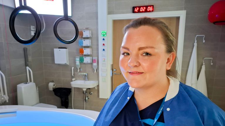 Barnmorska på sjukhus.