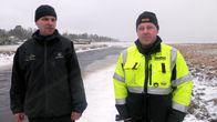 Anders Kronholm och Kenneth Nygård vid Vallbäckens utlopp i Fäbodaviken