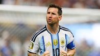 Lionel Messi juhlii maalia Itävaltaa vastaan.