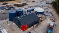 Biogasanläggningen i samband med Munka avfallscentral i Lojo.