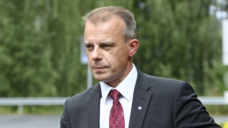 Keskustan eduskuntaryhmän puheenjohtaja Juha Pylväs keskustan eduskuntaryhmän kesäkokouksessa Seinäjoella 25. elokuuta 2021.