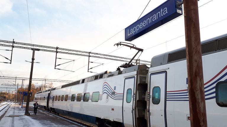 Allegro-juna Lappeenrannan asemalla