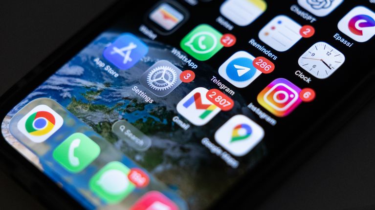 A smartphone screen filled with app icons.