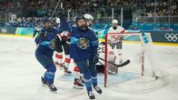 Naisleijonat tekemässä maalia.