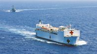 Mercy-luokan sairaalalaiva USNS Comfort Karibianmerellä.