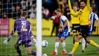 Johannes Kreidl #21, KuPs, Silva Jair Tavares #6, HJK Veikkausliigan mestaruuden ratkaisevassa jalkapallo-ottelussa KuPs vs. HJK.