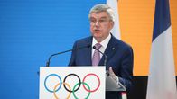 Thomas Bach puhuu KOK:n kokouksessa.
