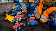 Children playing in a daycare yard.