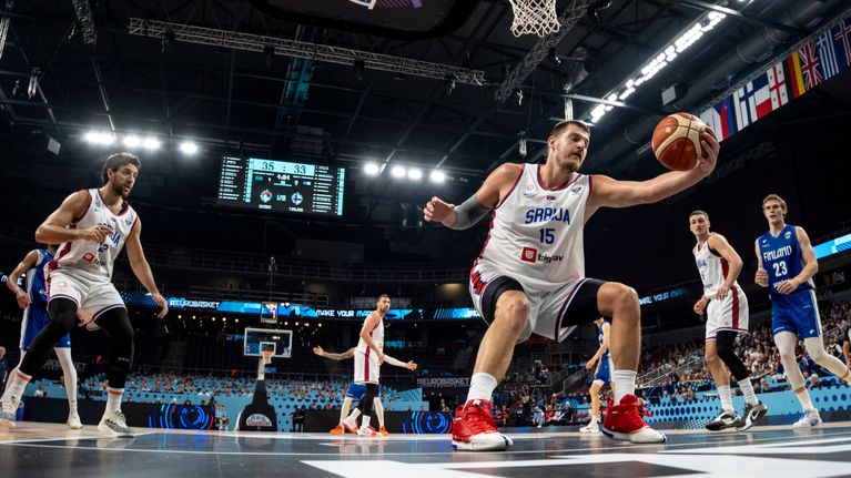 Nikola Jokic Susijengiä vastaan EM-kisoissa 2025.