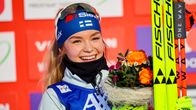 Minja Korhonen podiumilla Oberhofissa 17.1.2026.