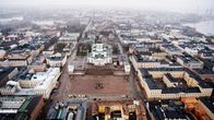 Aerial photo of downtown Helsinki.