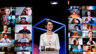Kristillisdemokraattien puheenjohtaja Sari Essayah osallistui Pasilassa Ylen kuntavaalitenttiin 19. toukokuuta.