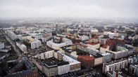 Ilmakuvassa on Helsingin Kallio toukokuussa 2021.