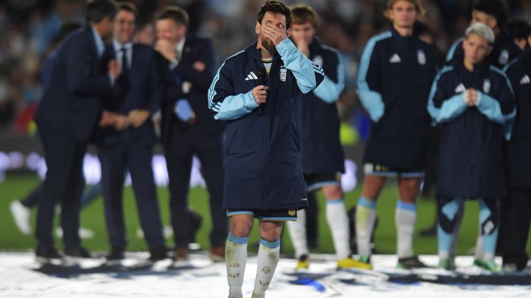 Lionel Messi tunteikkaana.