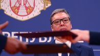 Serbian presidentti Aleksandar Vučić kuvattuna maaliskuussa 2025.