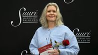 Svenska Yles reporter Moa Mattfolk under nomineringstillställningen för Stora Journalistpriset den 6 februari 2024.