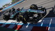 George Russell rattar sin Mercedes i Montreal 2026.