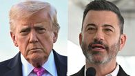 Bildmontage med USA:s president Donald Trump och komikern Jimmy Kimmel sida vid sida.