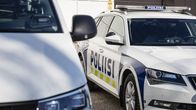 Poliisiautoja parkissa.