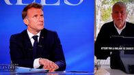 Ranskan presidentti Emmanuel Macron televisiohaastattelussa.