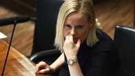 Riikka Purra eduskunnassa.