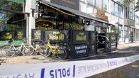 Poliisin eristysnauhaa Härmän Häjy -ravintolan edustalla Seinäjoella.
