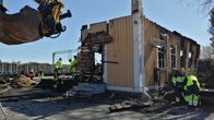 Kontiomäen tulipalossa tuhoutunut asemarakennus
