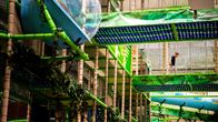 A child plays at an indoor playground.