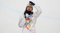 Gaon Choi juhlii olympiakultaa.