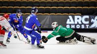 Niklas Holopainen nätar mot Ungern i VM 2025.