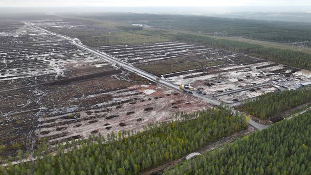 Photo shows the site of Google's planned data centre in Muhos.