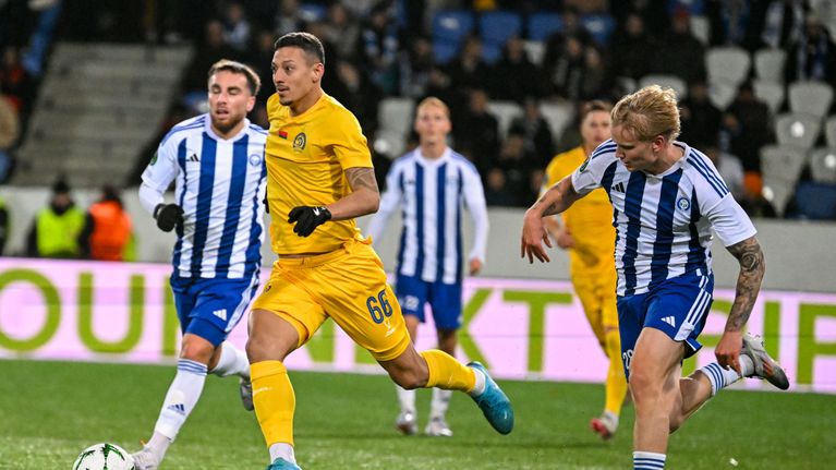 HJK kohtasi Dinamo Minskin jalkapallon Konferenssiliigassa.
