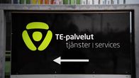 TE-palvelut kyltti.