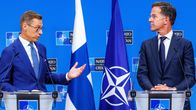 Alexander Stubb ja Mark Rutte tiedotustilaisuudessa.