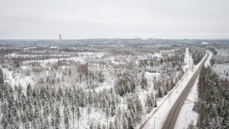 Ilmakuva Hautalammen alueesta.