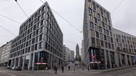 Lyyra -rakennukset Helsingin Kalliossa ulkoa. 