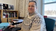 Utsjoen kunnanjohtaja Päivi Kontio työhuoneessaan.