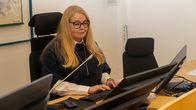 Lapin käräjäoikeuden laamanni Janika Kaski 2025 Rovaniemen käräjäoikeudessa.