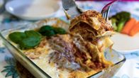 Lasagne i en ungnsform. 