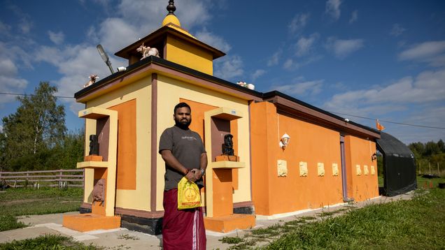 Photo shows a Hindu temple in Sipoo.