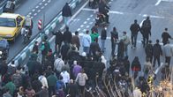 Shopkeepers and traders protest in the street against the economic conditions and Iran's embattled currency in Tehran on December 29, 2025.