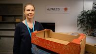 Lahti,  Stora- Enso,  Packing Solutions, Kartonkipaperitehdas.  Tuotteita.  Outi Hankavaara, Designer. 