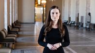 Pääministeri Sanna Marin eduskunnassa.