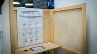 A voting booth.